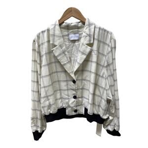 Creative Essentials Checkered Relaxed-Fit Jacket Size XL